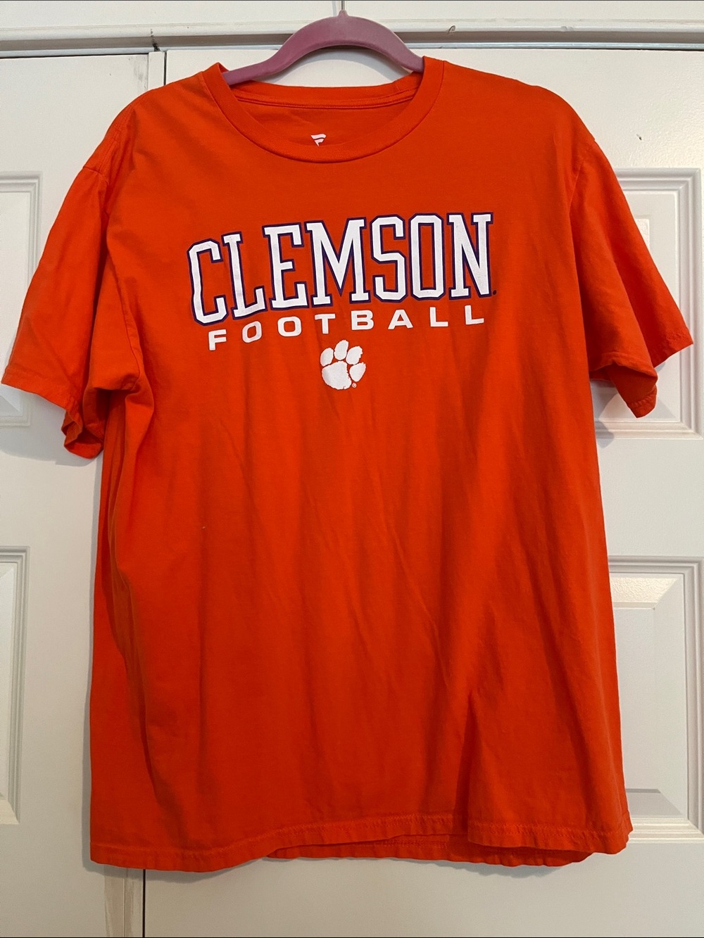 Fanatics Orange Clemson Football Tee with White‎ Paw Graphic